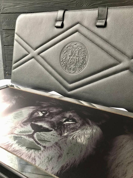 Unique Metal Backgammon "Trio of Lions", 60×30 cm