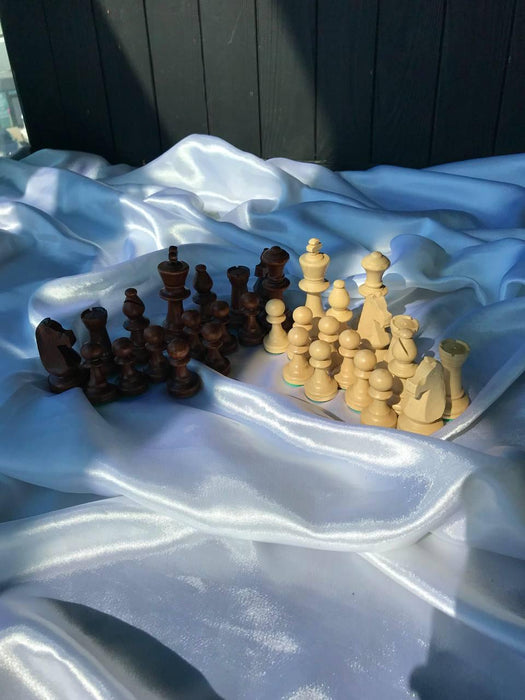 Large Wooden Chess Piece Set, Chessmen, Collectibles