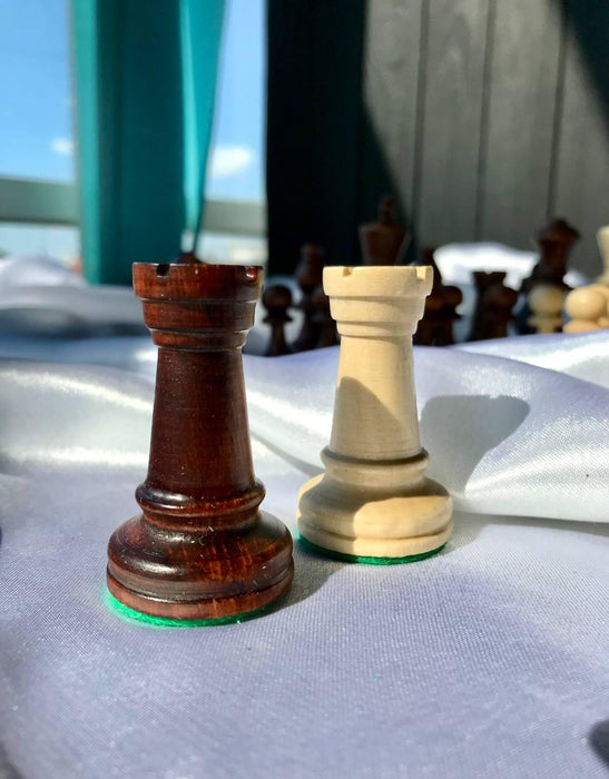 Large Wooden Chess Piece Set, Chessmen, Collectibles
