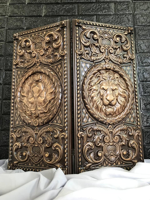 Wooden Backgammon "Lion", Travel Backgammon Set