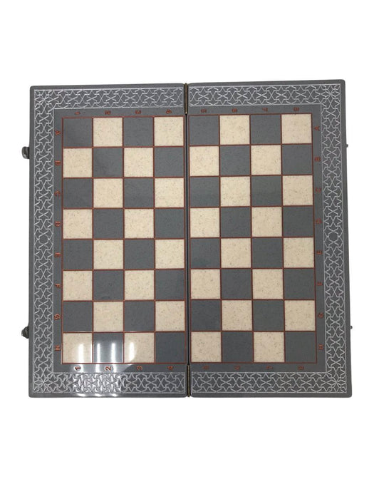 Luxury Grey Acrylic Stone Checkers Game Board, Gift For Friends