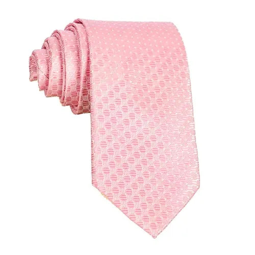 Pink Hexagonal Silk Tie for Men - Classy and Elegant Accessory