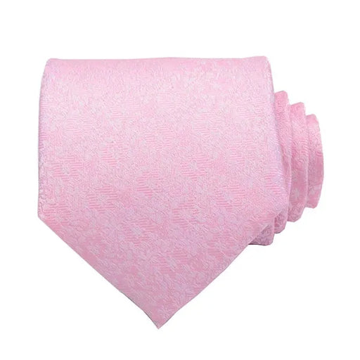 Elegant Pink Floral Silk Necktie for Classy Men