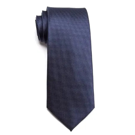 Classic Navy Blue Necktie for Men - Elegant Accessory for Formal and Business Attire