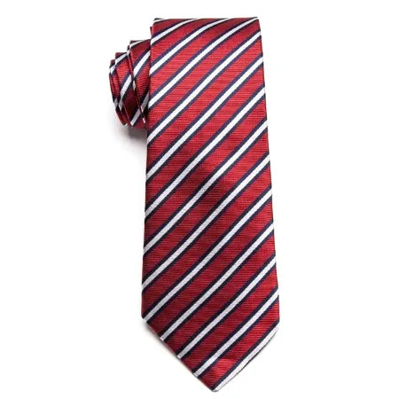 Classic Red Blue White Mens Necktie Elegant Accessory for Any Occasion