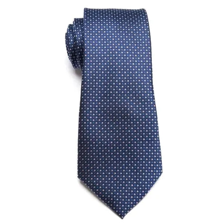 Classic Blue Mini Dot Necktie for Men Elegant Design for Formal and Casual Wear