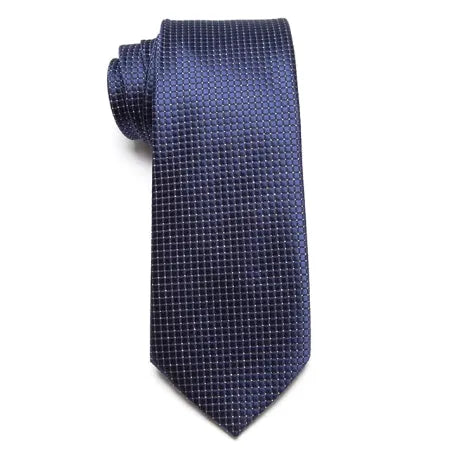 Classic Blue Pin Check Necktie for Stylish Men