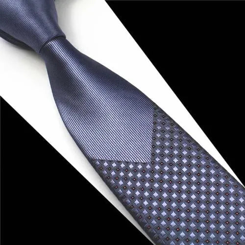 Luxury Silk Narrow Tie for Men - Classy Grey Mini Dot Design