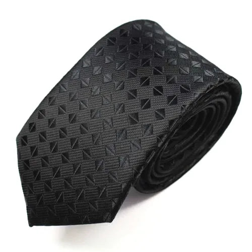 Luxury Silk Narrow Tie for Men in Classic Black Color