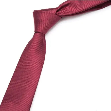 Plain Red Skinny Tie for Men - Elegant and Stylish Accessory