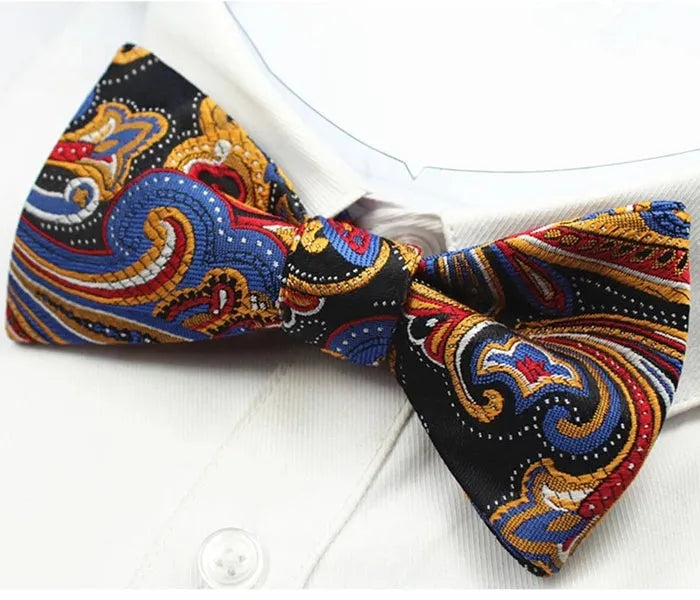 Multicolor Paisley Silk Self-Tie Bow Tie for Classy Men