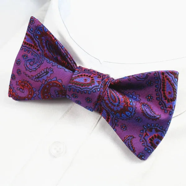 Violet Space Silk Self-Tie Bow Tie for Classy Men