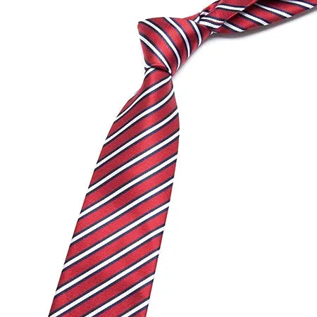 Classic Red Blue White Mens Necktie Elegant Accessory for Any Occasion