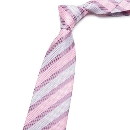 Classic Pastel Striped Necktie for Men - Elegant Accessory for Formal and Casual Wear