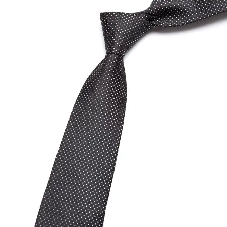 Classic Black Mini Dot Necktie for Men Elegant Accessory for Formal or Casual Occasions