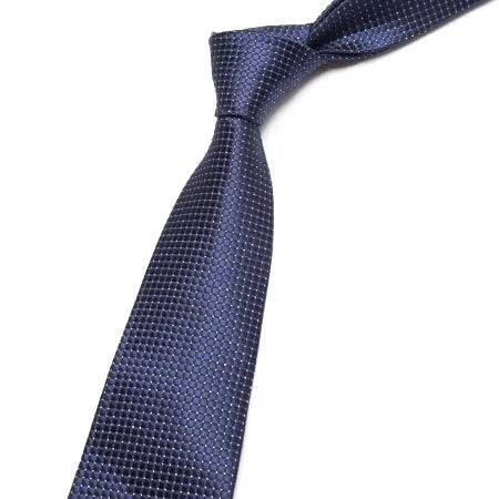 Classic Blue Pin Check Necktie for Stylish Men