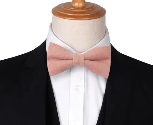 Pink Cotton Pre-Tied Bow Tie for Classy Men