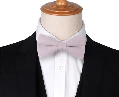 Lilac Cotton Pre-Tied Bow Tie for Classy Men - Elegant Pastel Accessory
