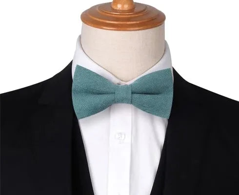 Teal Cotton Pre-Tied Bow Tie for Classy Men