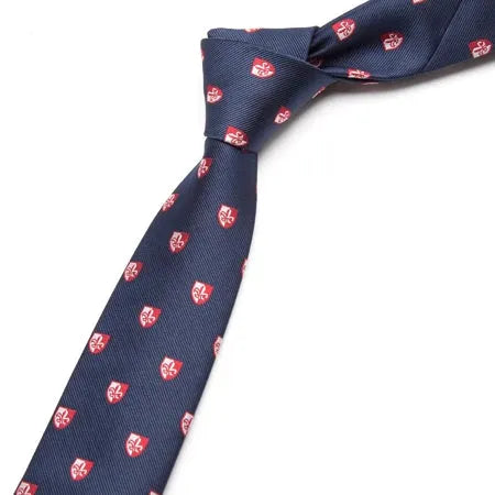 Blue Fleur De Lis Skinny Tie for Classy Men - Elegant Formal Accessory
