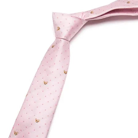 Pink Chihuahua Skinny Tie for Men - Classy and Unique Accessory