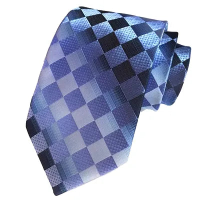 Elegant Purple Check Silk Tie for Stylish Men