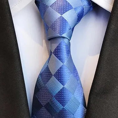 Elegant Purple Check Silk Tie for Stylish Men