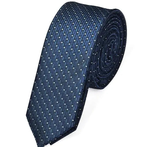 Skinny Blue Dash Dot Tie for Classy Men