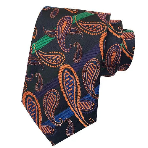 Colorful Paisley Silk Tie for Classy Men - Elegant Formal Accessory