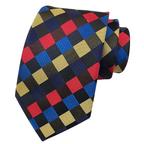 Colorful Checked Silk Tie for Classy Men