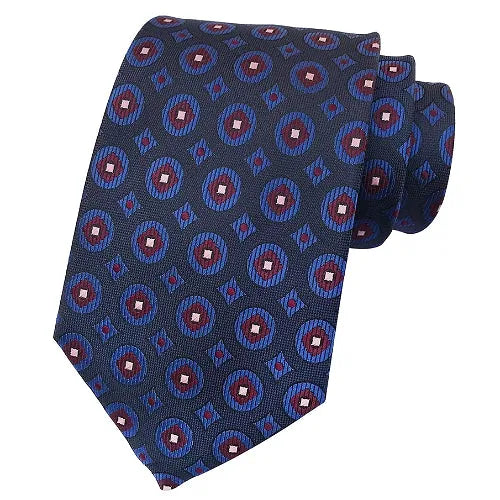 Round Diamond Silk Tie for Men - Elegant and Classy Accessory