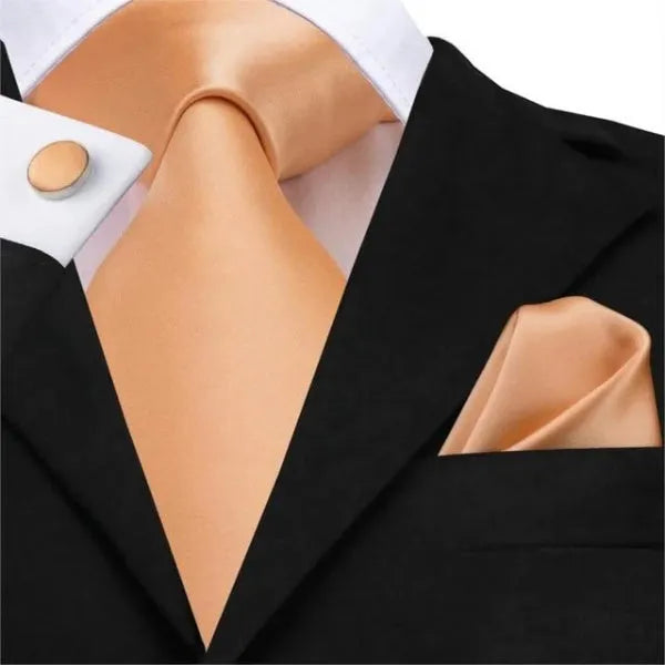 Rose Gold Silk Tie for Men - Elegant Accessory for Formal Occasions