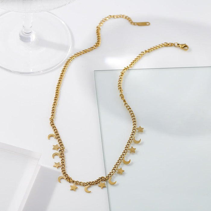 Stars and Moon Design Necklace