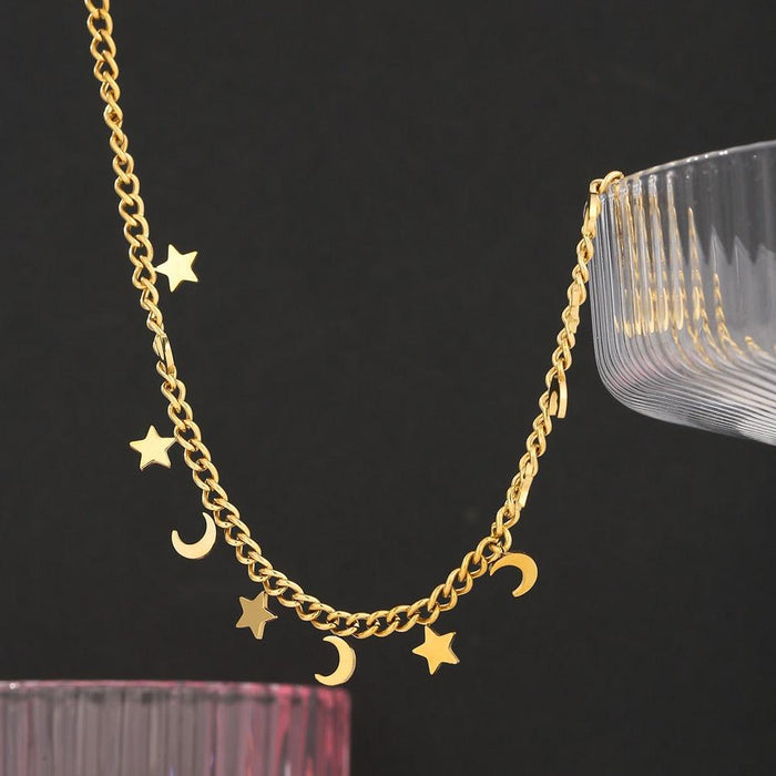 Stars and Moon Design Necklace