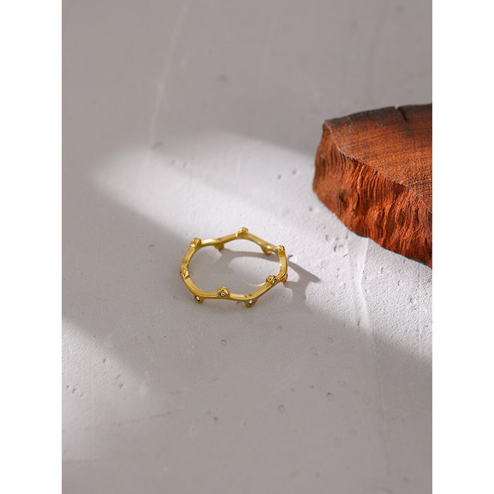 Minimalistic Stylish Golden Ring Exclusive Jewelry