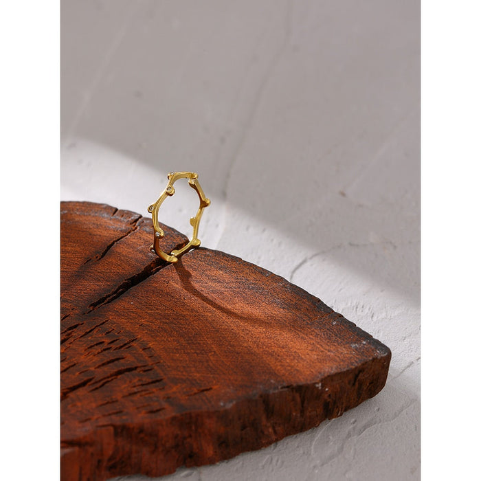 Minimalistic Stylish Golden Ring Exclusive Jewelry