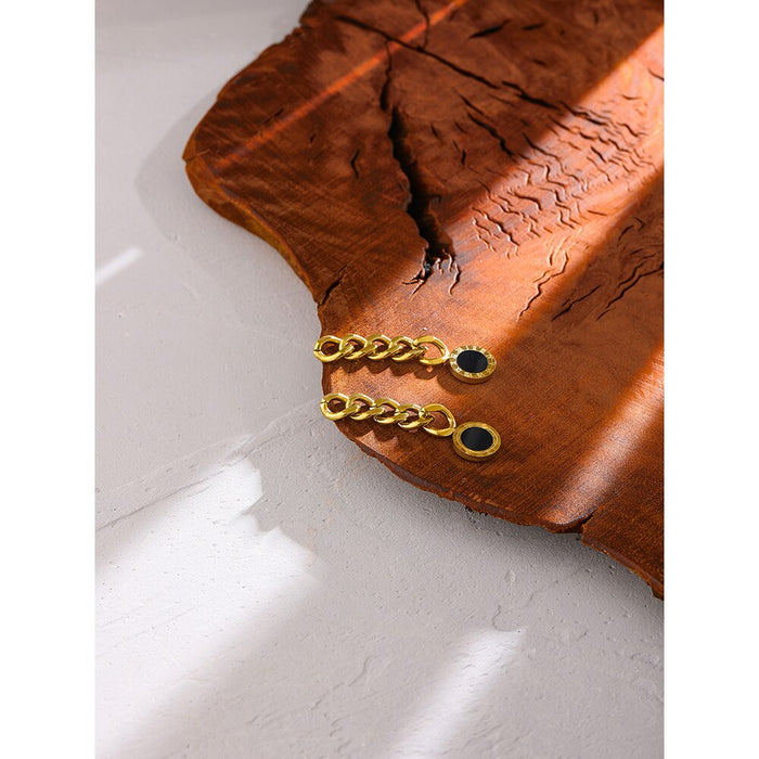 Gold Plating Chain Design Earrings