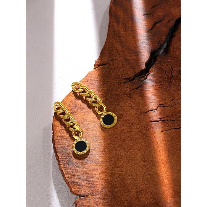 Gold Plating Chain Design Earrings