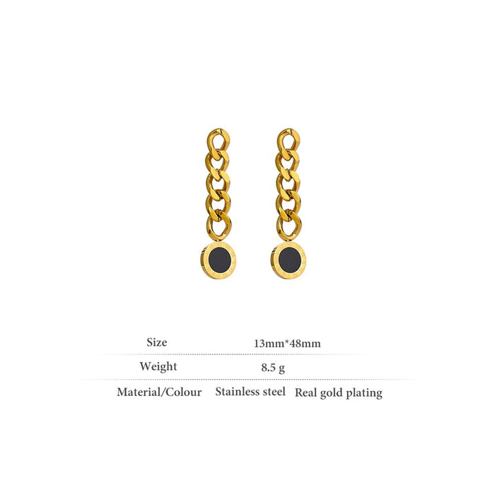 Gold Plating Chain Design Earrings