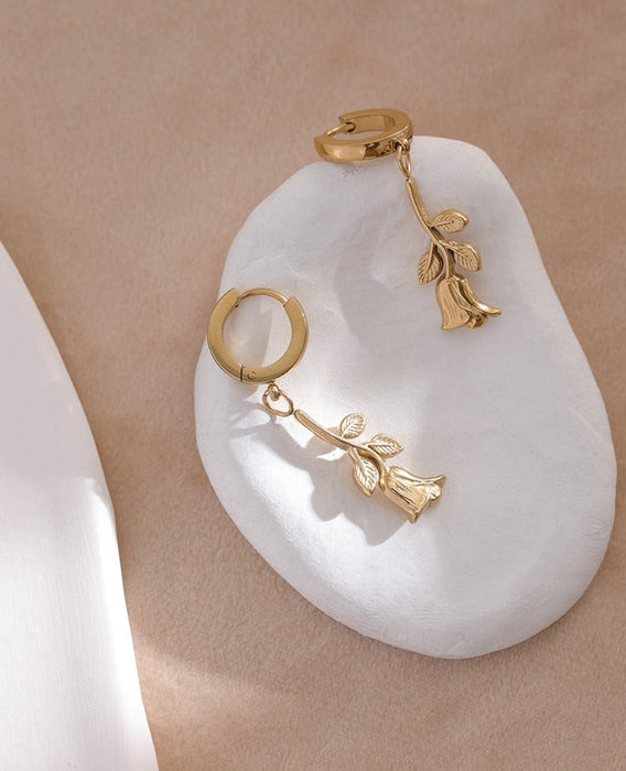 Rose Design Earrings for Ladies