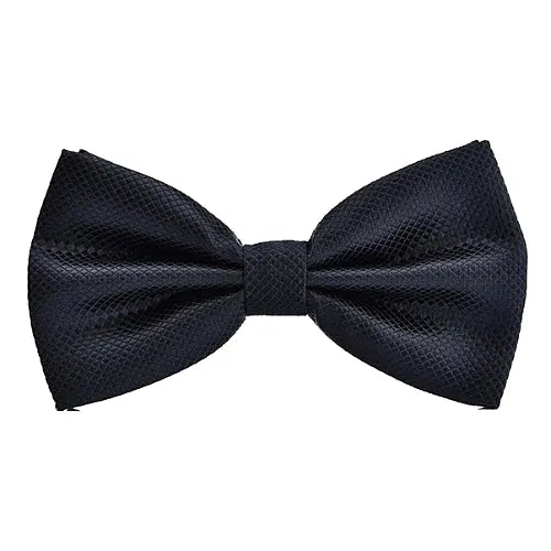 Deluxe Black Pre-Tied Bow Tie for Classy Men