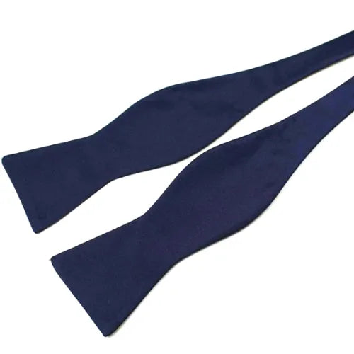 Navy Blue Silk Self-Tie Bow Tie for Classy Men