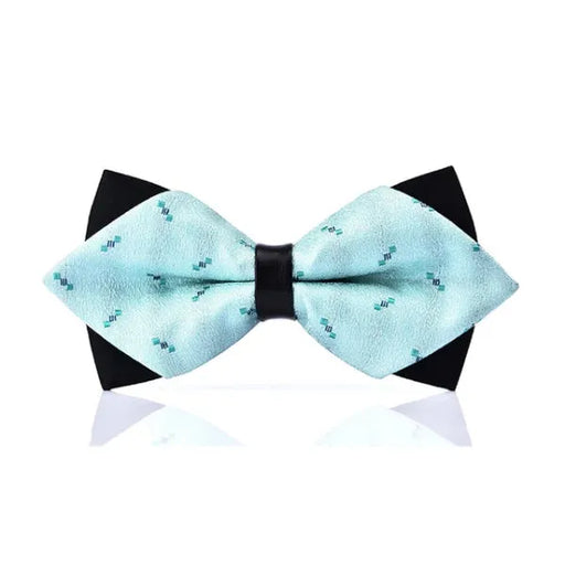 Light Blue Diamond Bow Tie for Men - Classy Pre-Tied Accessory