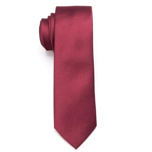 Plain Red Skinny Tie for Men - Elegant and Stylish Accessory