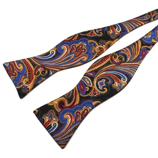 Multicolor Paisley Silk Self-Tie Bow Tie for Classy Men
