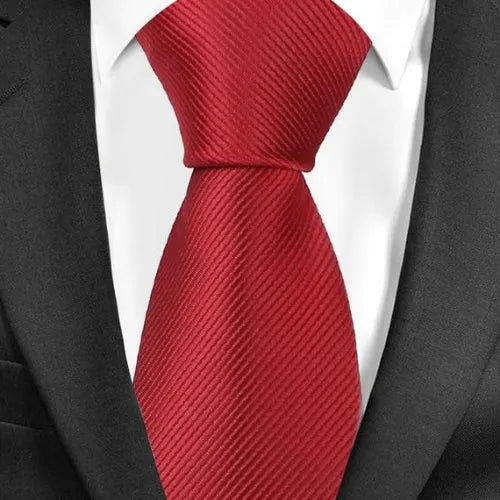 Mens Classic Plain Tie in 20 Elegant Colors