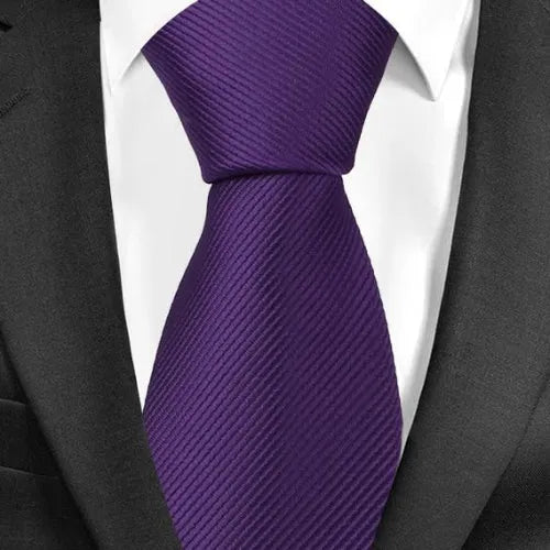 Mens Classic Plain Tie in 20 Elegant Colors