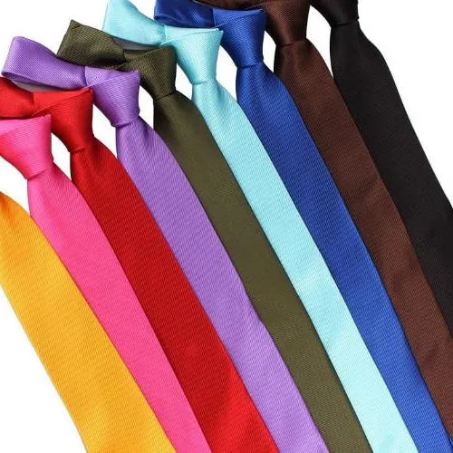 Mens Classic Plain Tie in 20 Elegant Colors
