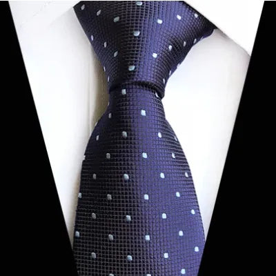 Classic Blue Mini Dot Silk Tie for Men - Elegant Accessory for Any Occasion
