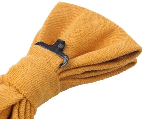 Mustard Cotton Pre-Tied Bow Tie for Classy Men